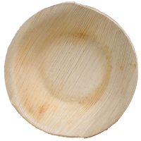 10x Runde Schale aus Palmblatt Größe 12,5 cm