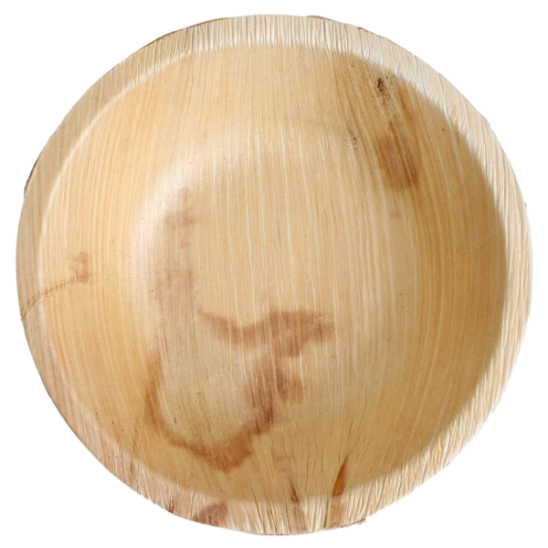 30x Runde Schale aus Palmblatt Größe 18,5 cm