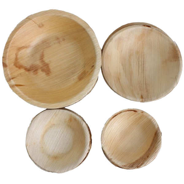 Runde Schale aus Palmblatt Versch. Größen und Mengen