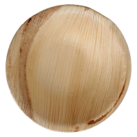 50x Runde Schale aus Palmblatt Größe 11,5 cm