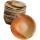50x Runde Schale aus Palmblatt Größe 11,5 cm