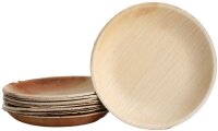 50x runder Teller aus Palmblatt Größe 18 cm