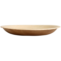 50x runder Teller aus Palmblatt Größe 18 cm