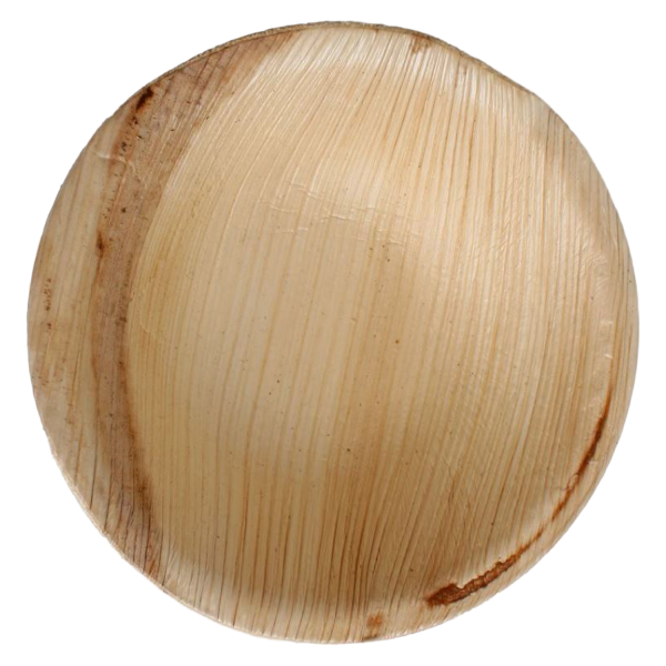 100x Runde Schale aus Palmblatt Größe 11,5 cm