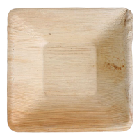 100x eckige Schale aus Palmblatt Größe 18 x 18 cm