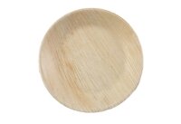 10x runder Teller aus Palmblatt Größe 25 cm