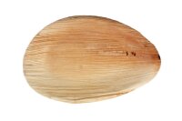 30x ovaler Teller aus Palmblatt Größe 26 cm