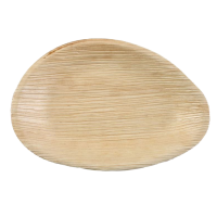 100x ovaler Teller aus Palmblatt Größe 26 cm