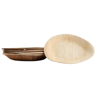 100x ovaler Teller aus Palmblatt Größe 26 cm