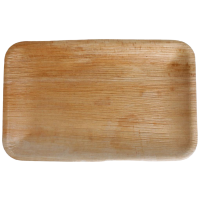 Rechteckige Teller aus Palmblatt 15 x 23 cm Versch. Mengen